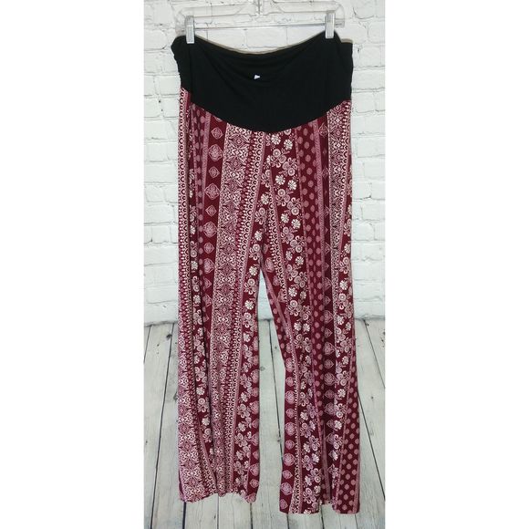 Planet Motherhood Pants - Planet Motherhood Comfy Red Pants, XL